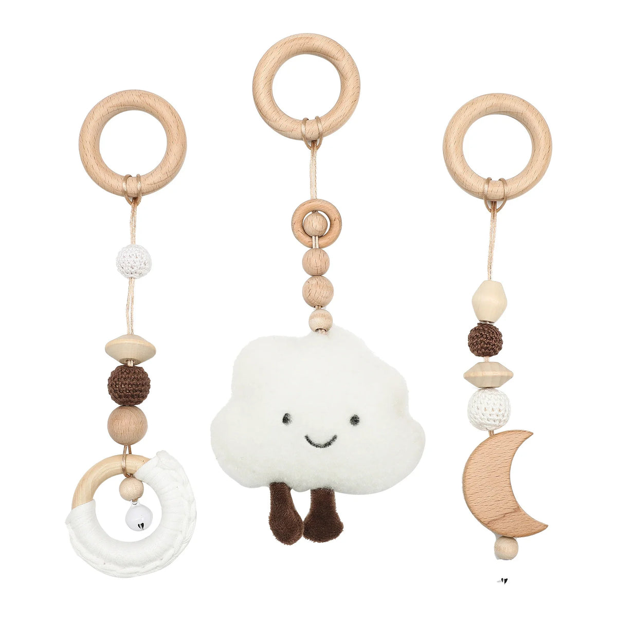 Wooden Baby Play Gym Toys Nordic Nursery Sensory Toys Infant Gift