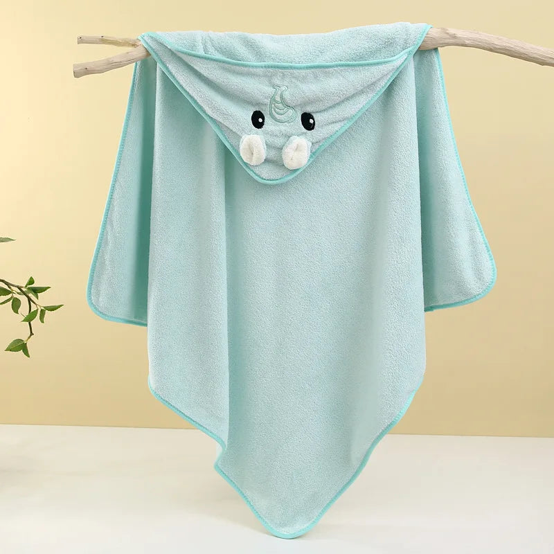 Baby Hooded Bath Towel Soft Absorbent Newborn Swaddle Wrap Blanket