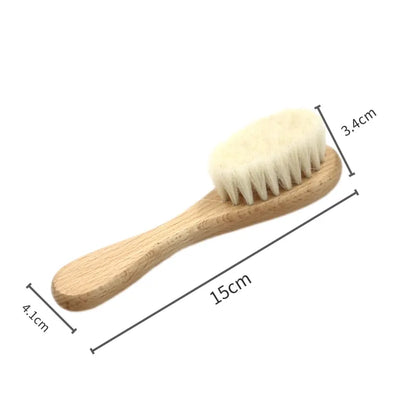Baby Comb & Brush Set Newborn Grooming Kit Wooden Comb Hair Brush