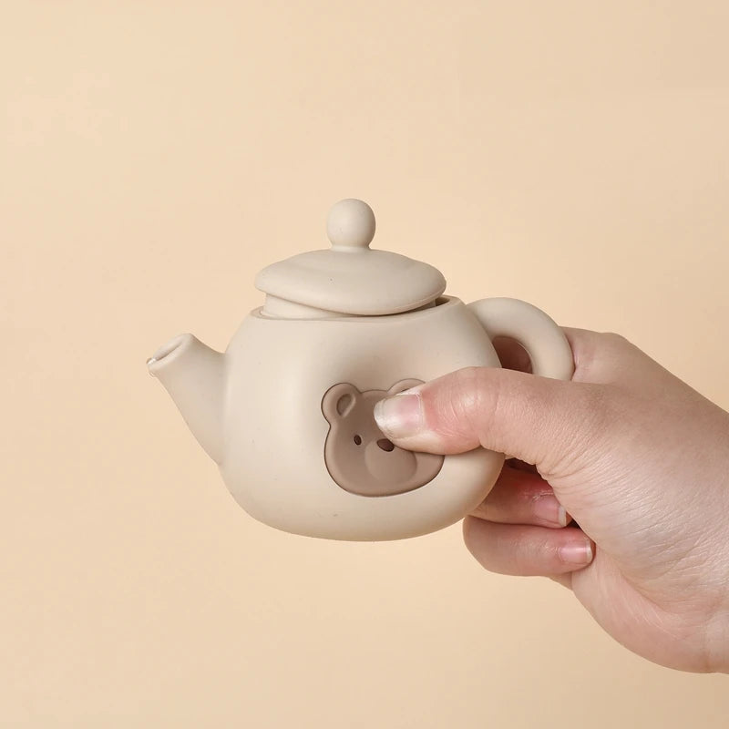 Wooden Tea Set for Kids Pretend Play Tea Party Role Playing Toy