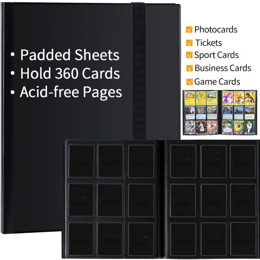 9 Pocket Trading Card Binder 360 Card Storage Album for Games