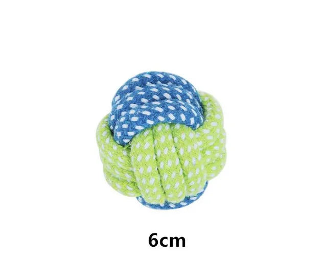 Dog Rope Chew Toy Interactive Cotton Ball Puppy Toy for Small Large Dogs