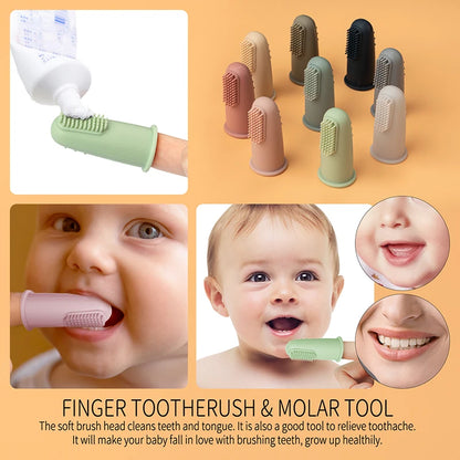 Baby Finger Toothbrush BPA-Free Silicone Infant Teeth Cleaning Brush