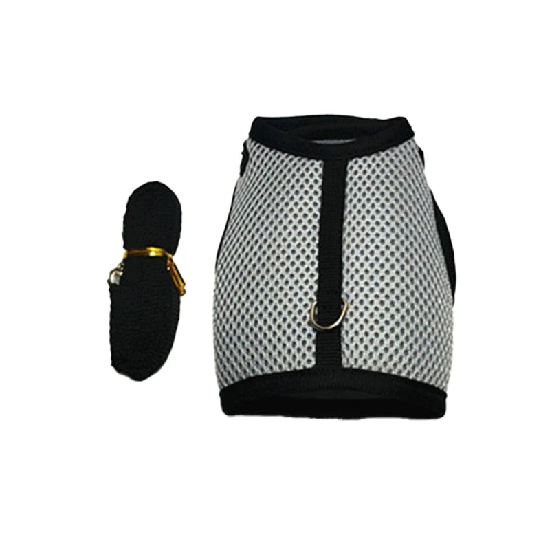 Rabbit Harness and Leash Set Soft Mesh Vest for Guinea Pig Hamster Bunny