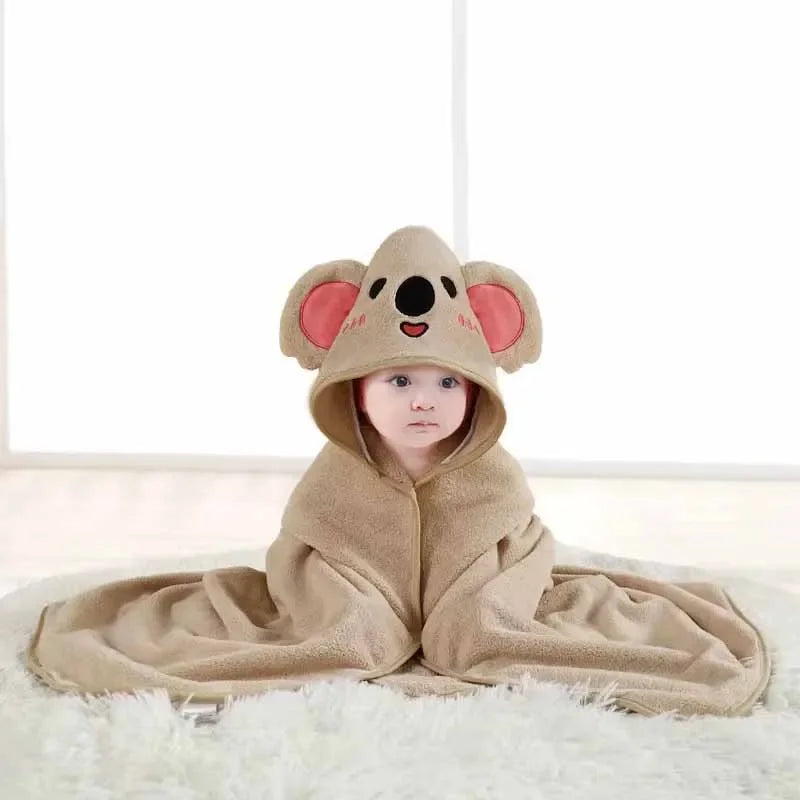 Baby Hooded Bath Towel Soft Swaddle Wrap Blanket for Newborns