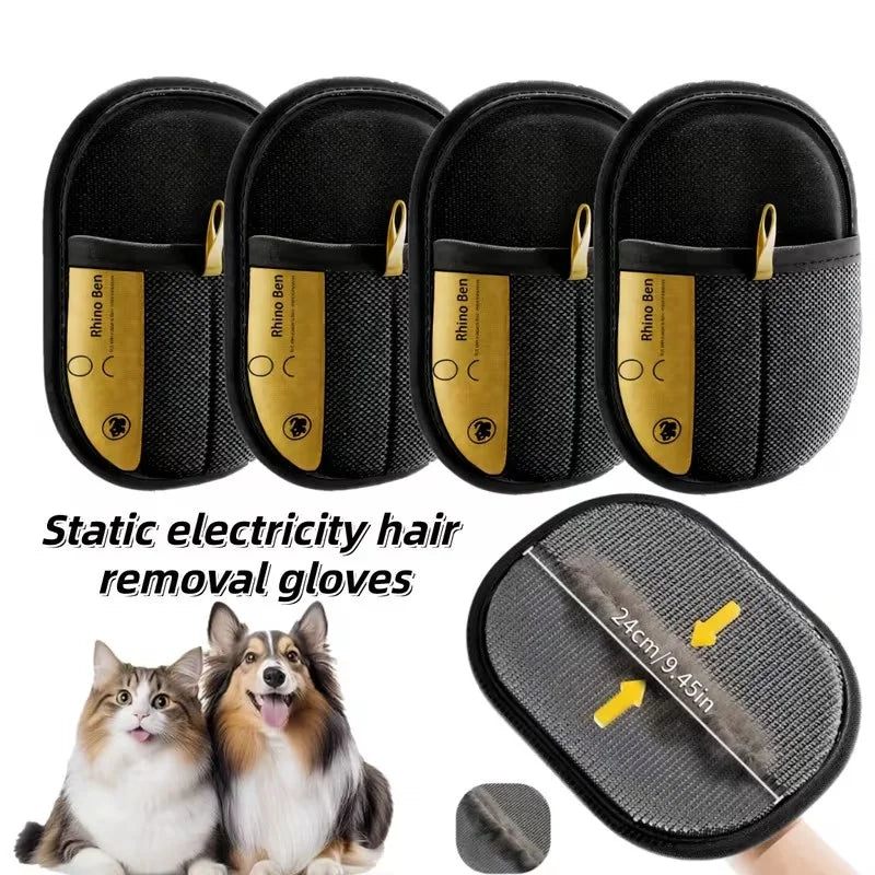 Pet Hair Removal Gloves for Dogs & Cats Furniture Clothing Bedding