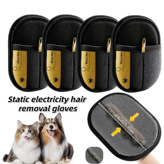 Pet Hair Removal Gloves for Dogs & Cats Furniture Clothing Bedding