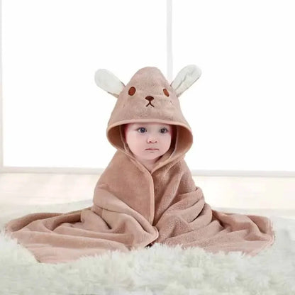 Baby Hooded Bath Towel Soft Swaddle Wrap Blanket for Newborns
