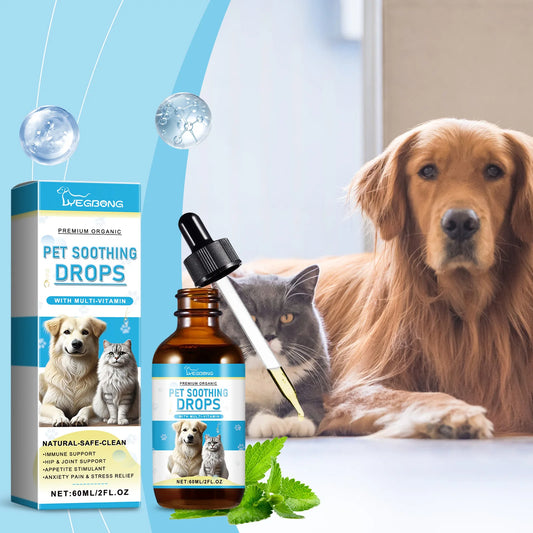 Pet Wellness Drops for Dogs & Cats Daily Care Stress Support Supplement