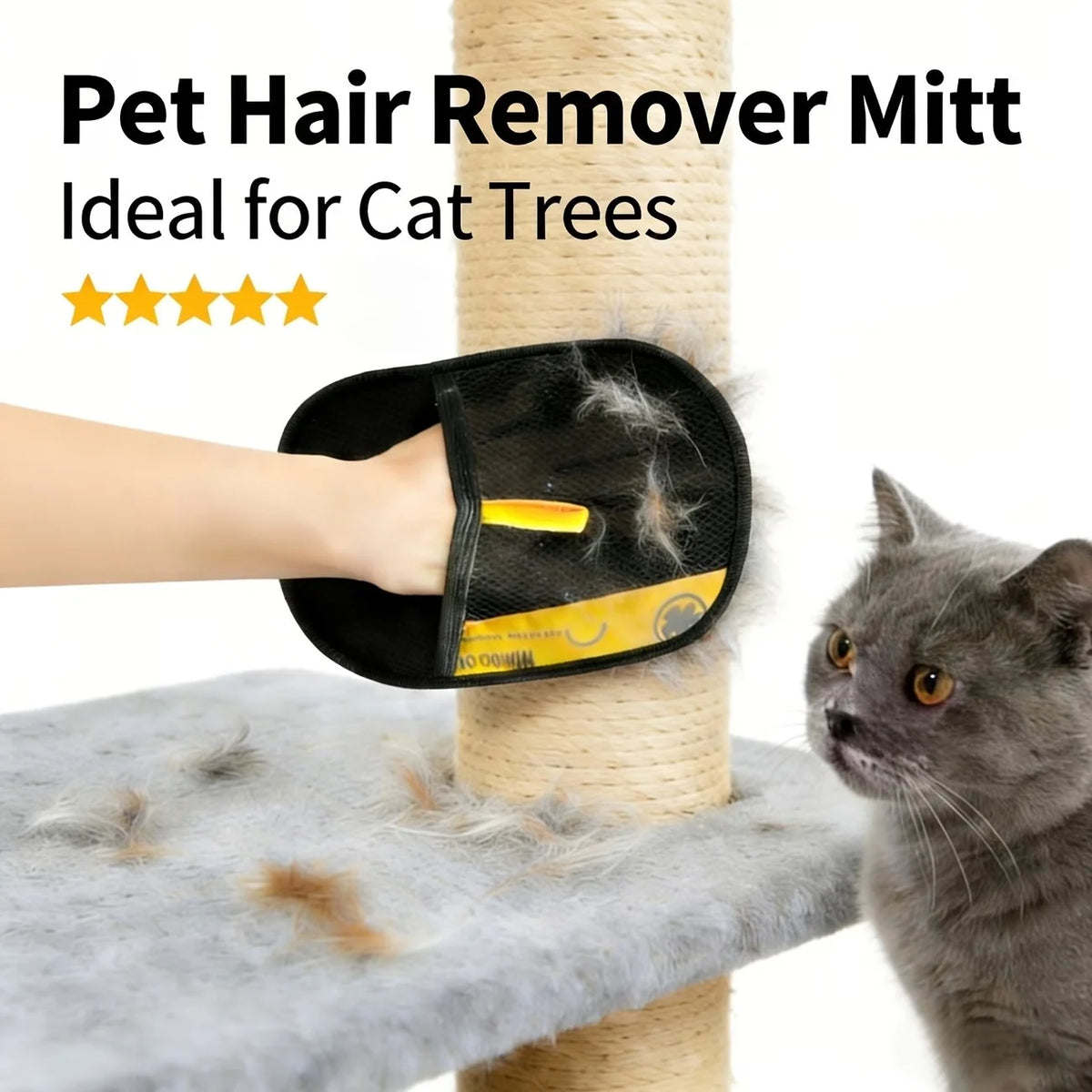 Pet Hair Removal Gloves for Dogs & Cats Furniture Clothing Bedding