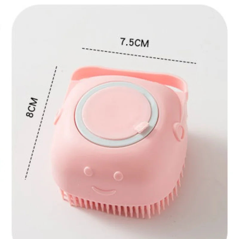 Dog Shampoo Brush Soft Silicone Bath Massager Grooming Brush for Cats