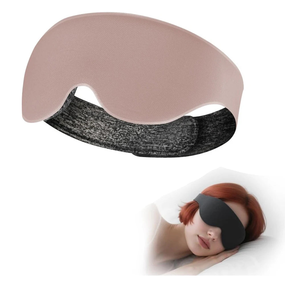 3D Sleep Mask Breathable Soft Eye Cover Light Blocking Adjustable Strap