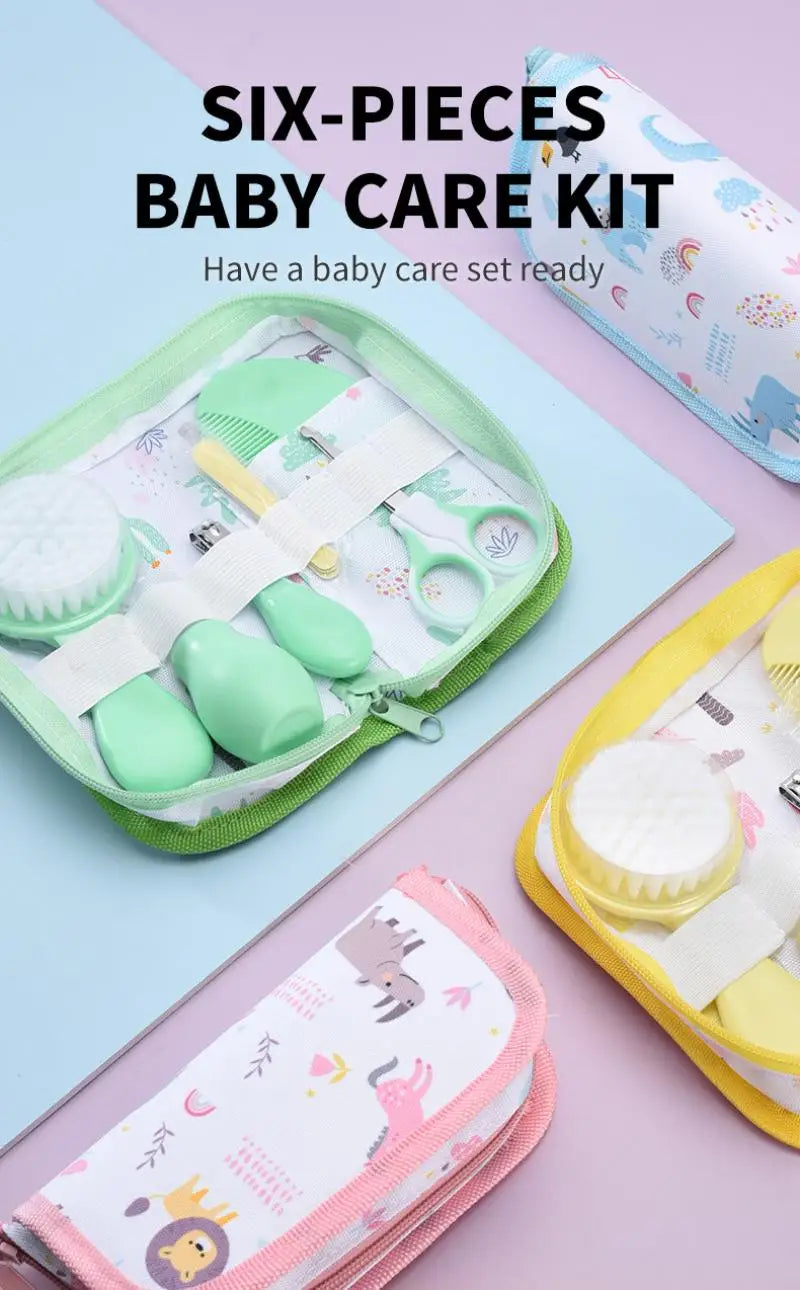 6PCS Baby Care Kit with Storage Bag Newborn Grooming Healthcare Set