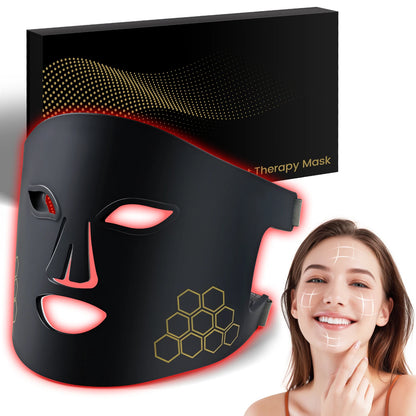 LED Face Mask Light Therapy Red Blue Infrared Facial Skin Care