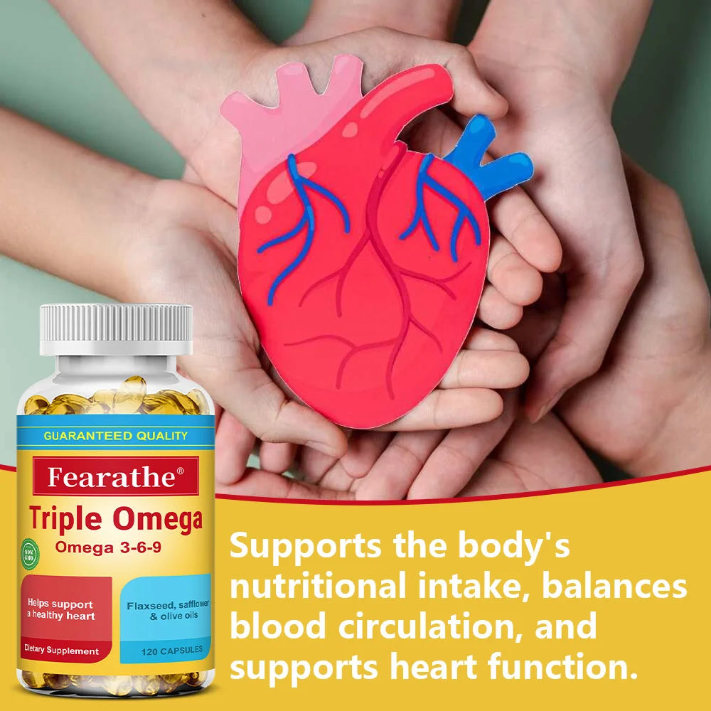 Omega 3 6 9 Capsules Essential Fatty Acids Daily Wellness Support