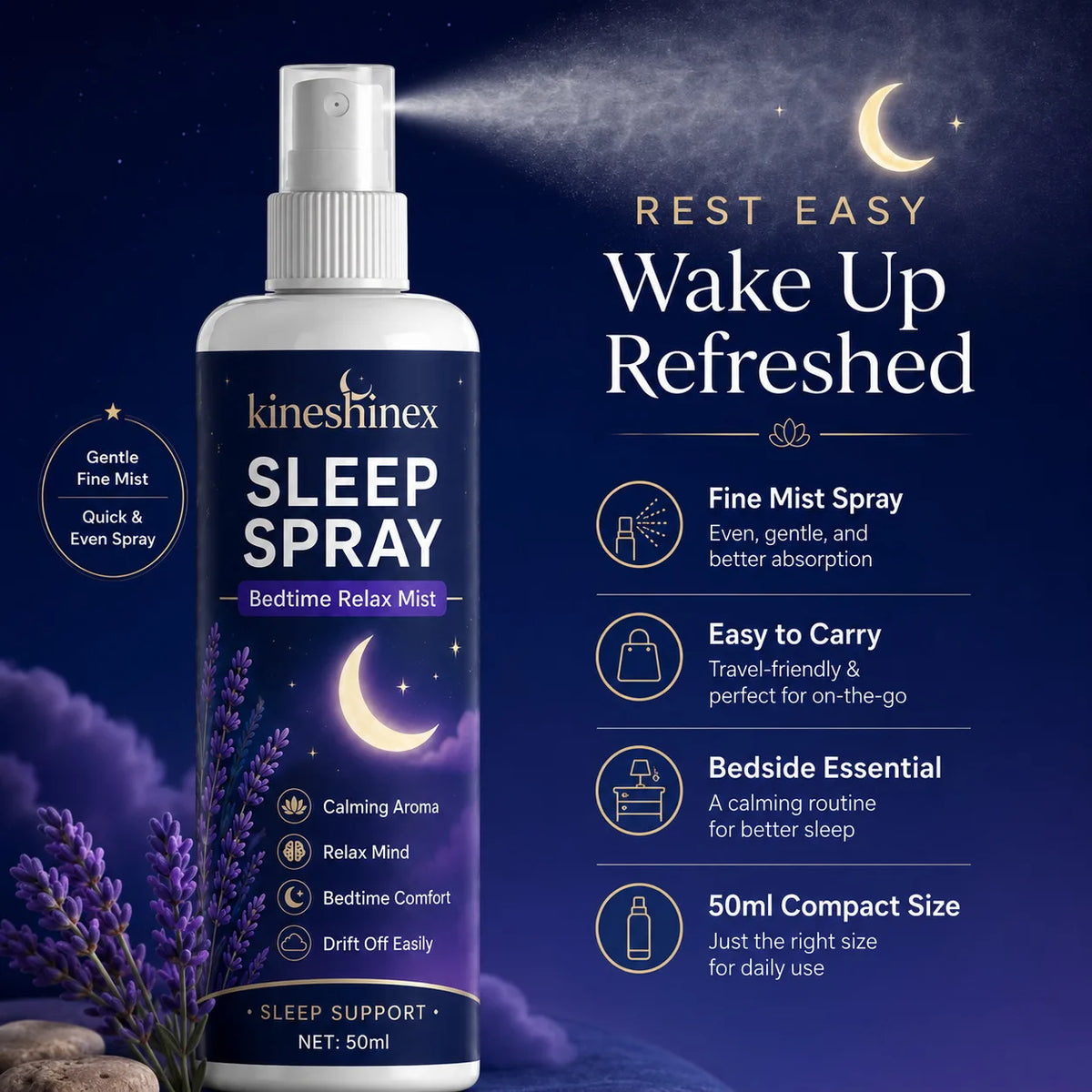 Sleep Spray Bedtime Relaxation Pillow & Room Mist Calming Aroma