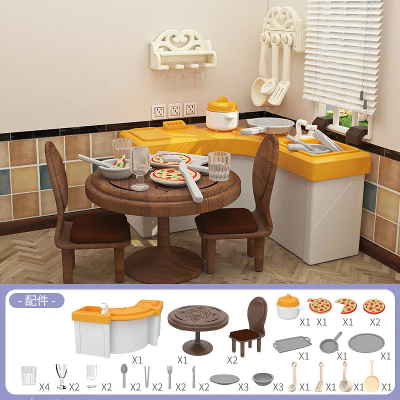 Mini Supermarket Dollhouse Toys Pretend Shopping Educational Play Set