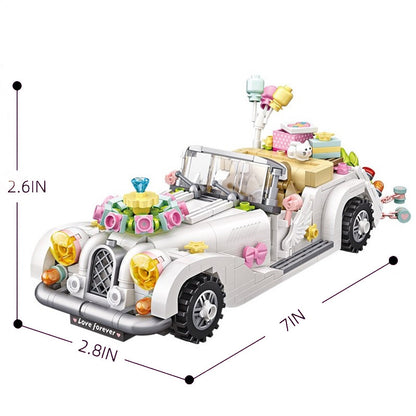 Kids Wedding Car Building Blocks Toy Set Pretend Play Construction