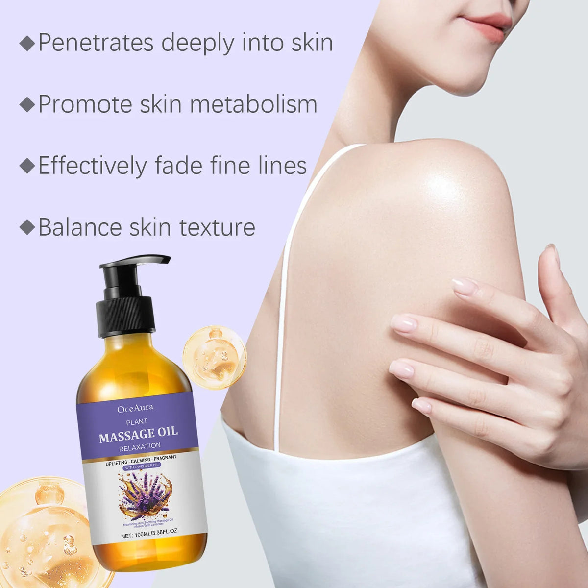 Lavender Essential Oil Aromatherapy Massage Relaxing Body Care