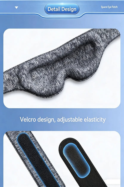 3D Sleep Mask Breathable Soft Eye Cover Light Blocking Adjustable Strap