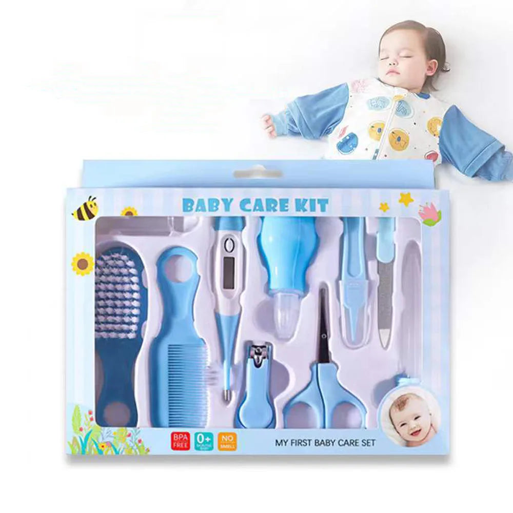 10PCS Baby Grooming Kit Newborn Health Care Nail Hair Thermometer Set