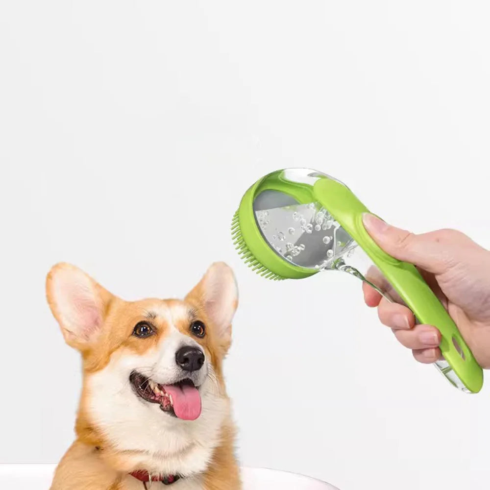 Pet Bath Brush for Dogs & Cats Soft Silicone Shampoo Massage Scrubber