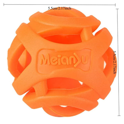 Dog Chew Ball Interactive Hollow Elastic Training Toy for Dogs & Puppies