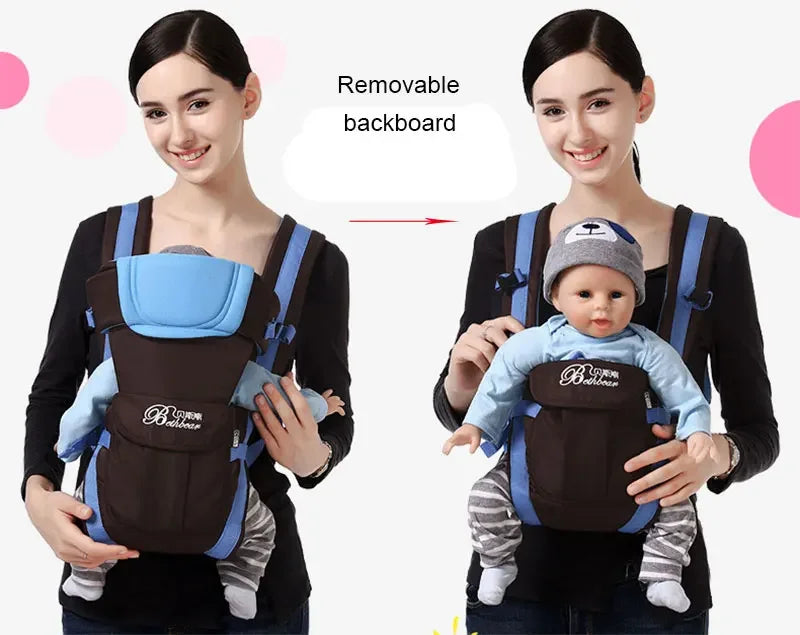 4-in-1 Baby Carrier Ergonomic Adjustable Sling Backpack Newborn Toddler