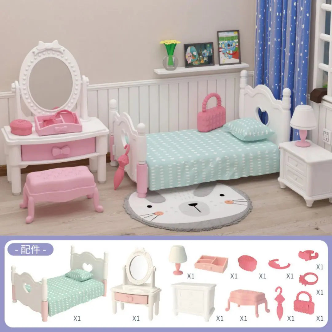 Mini Supermarket Dollhouse Toys Pretend Shopping Educational Play Set
