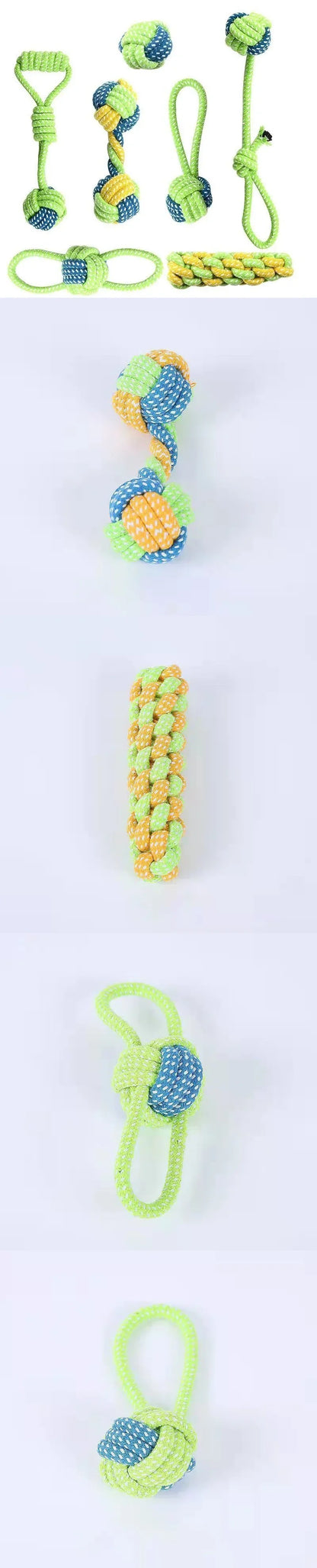 Dog Rope Chew Toy Interactive Cotton Ball Puppy Toy for Small Large Dogs