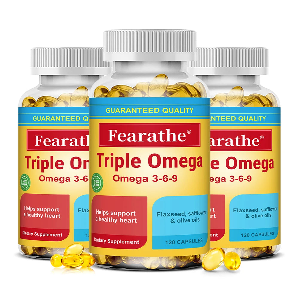 Omega 3 6 9 Capsules Essential Fatty Acids Daily Wellness Support