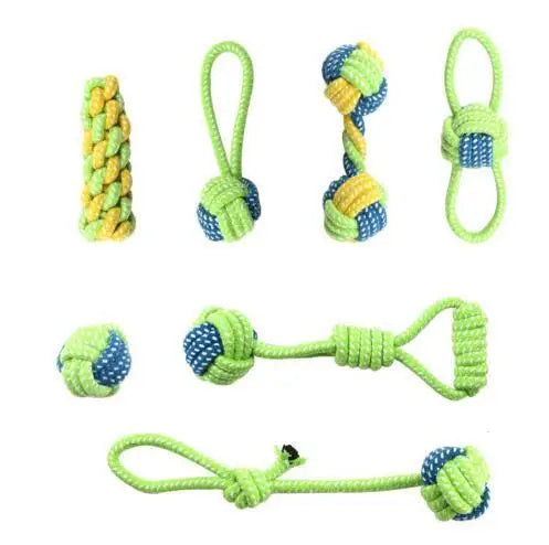 Dog Rope Chew Toy Interactive Cotton Ball Puppy Toy for Small Large Dogs
