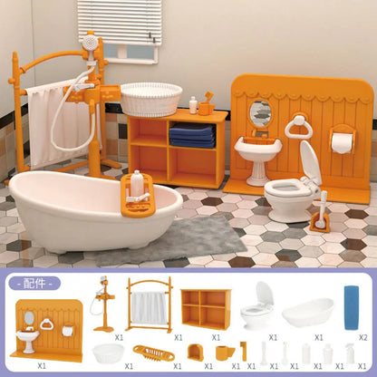 Mini Supermarket Dollhouse Toys Pretend Shopping Educational Play Set