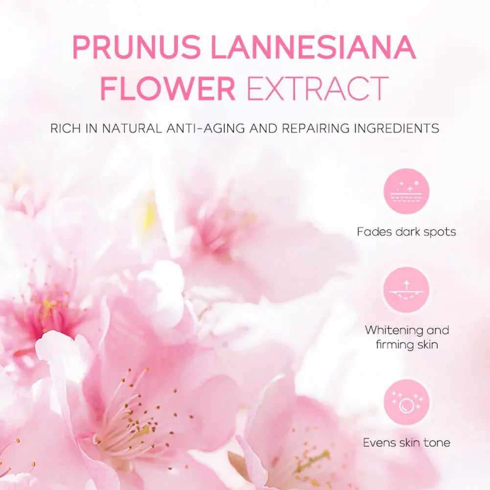 Sakura Skincare Set for Women Cleanser Serum Eye Cream Essence Gift Kit