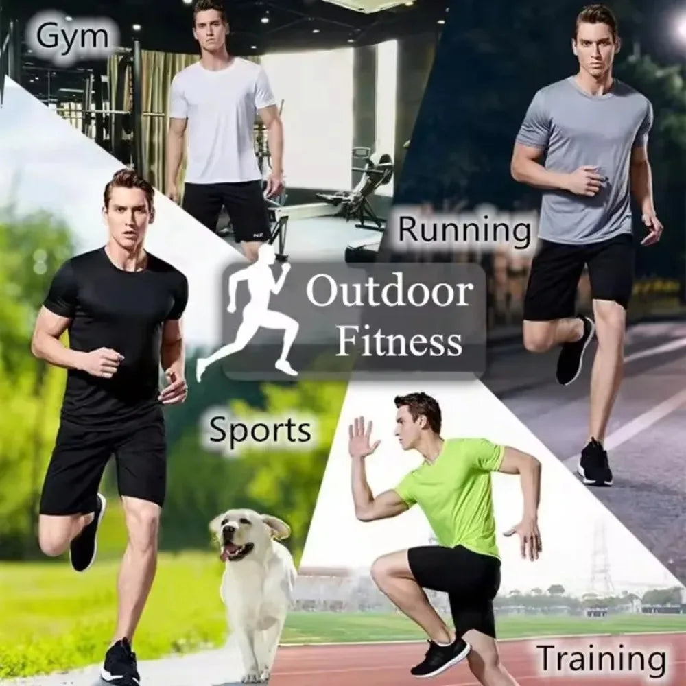 Men's Quick Dry Fitness T-Shirt Short Sleeve Running Sports Top
