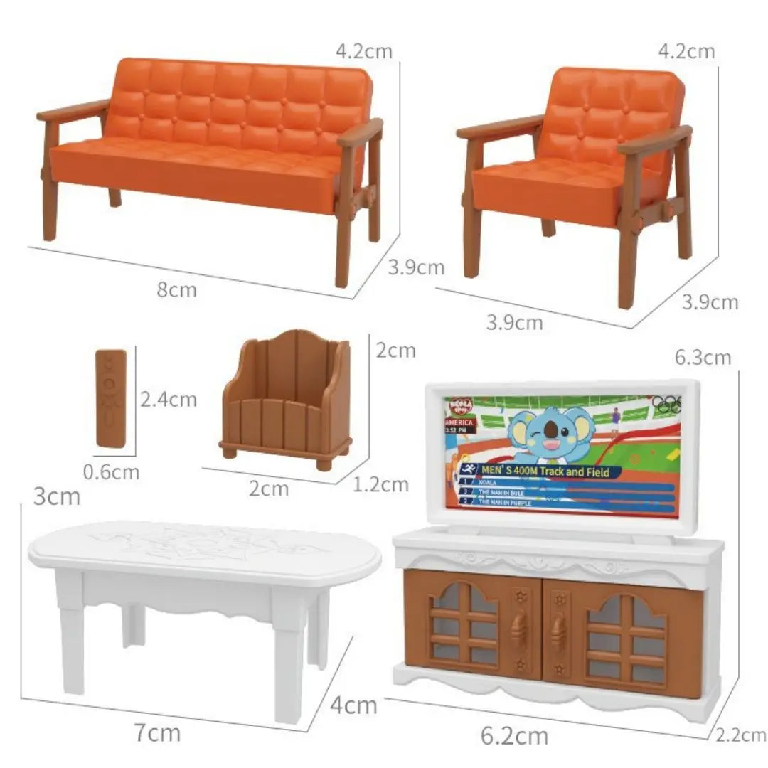 Mini Supermarket Dollhouse Toys Pretend Shopping Educational Play Set