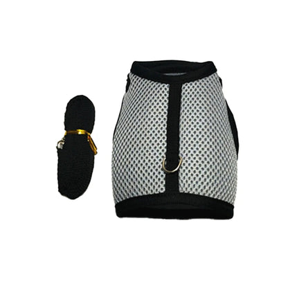 Rabbit Harness and Leash Set Soft Mesh Vest for Guinea Pig Hamster Bunny