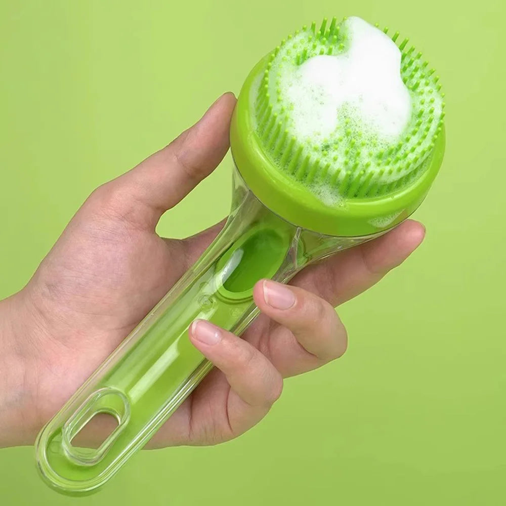 Pet Bath Brush for Dogs & Cats Soft Silicone Shampoo Massage Scrubber