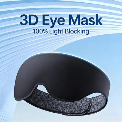 3D Sleep Mask Breathable Soft Eye Cover Light Blocking Adjustable Strap