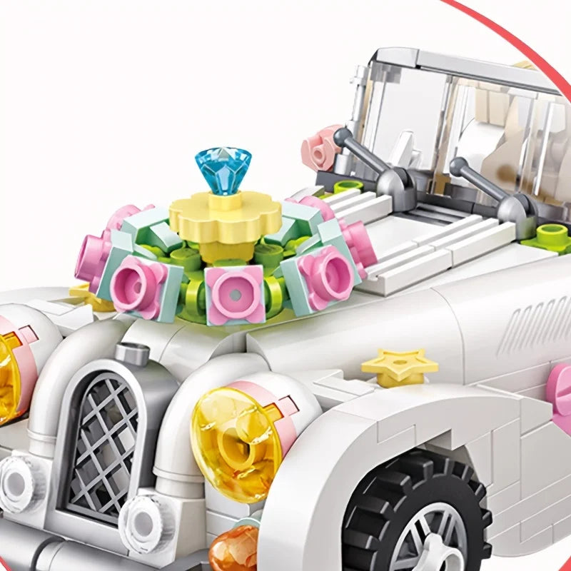Kids Wedding Car Building Blocks Toy Set Pretend Play Construction