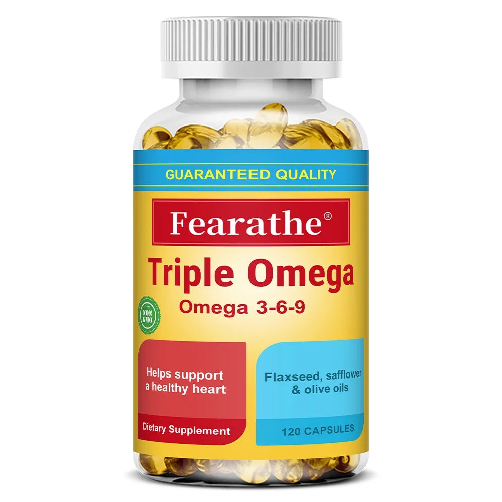 Omega 3 6 9 Capsules Essential Fatty Acids Daily Wellness Support