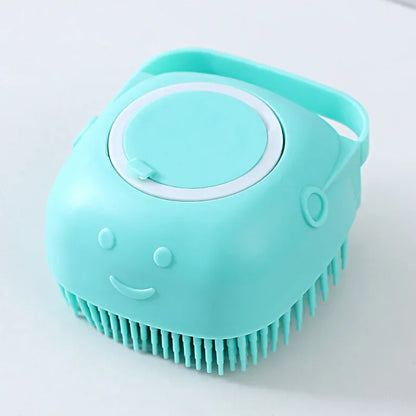 Dog Shampoo Brush Soft Silicone Bath Massager Grooming Brush for Cats