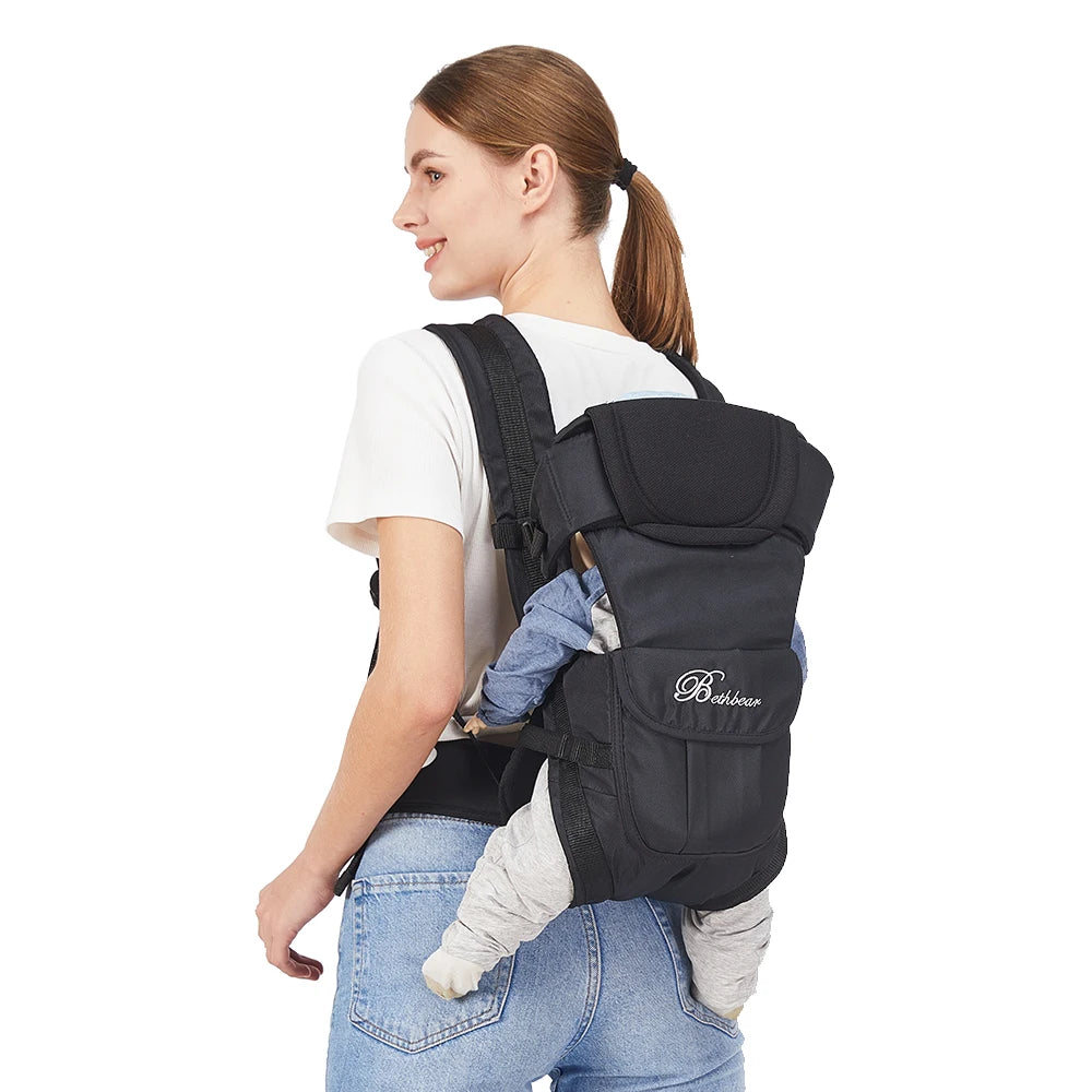 4-in-1 Baby Carrier Ergonomic Adjustable Sling Backpack Newborn Toddler