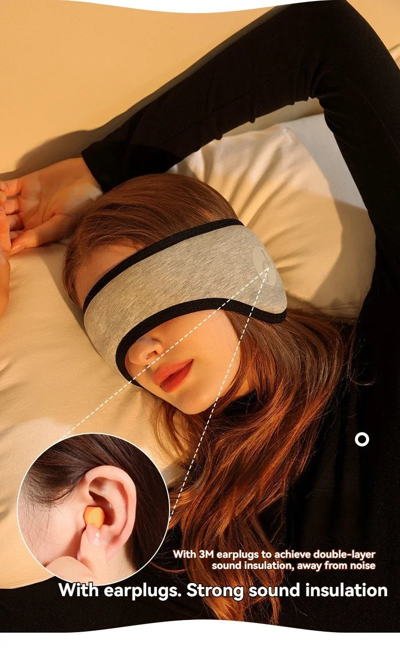 Sleep Earplugs & Adjustable Eye Mask Noise Reduction Travel Set