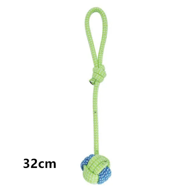 Dog Rope Chew Toy Interactive Cotton Ball Puppy Toy for Small Large Dogs