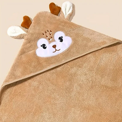 Baby Hooded Bath Towel Soft Swaddle Wrap Blanket for Newborns