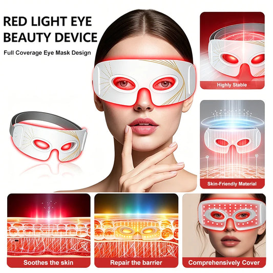 LED Eye Mask Red Light Therapy 3 Modes Under Eye Skin Care