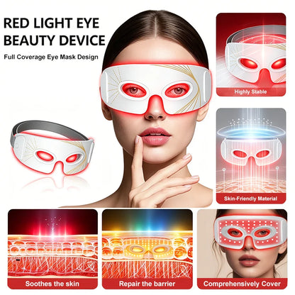 LED Eye Mask Red Light Therapy 3 Modes Under Eye Skin Care