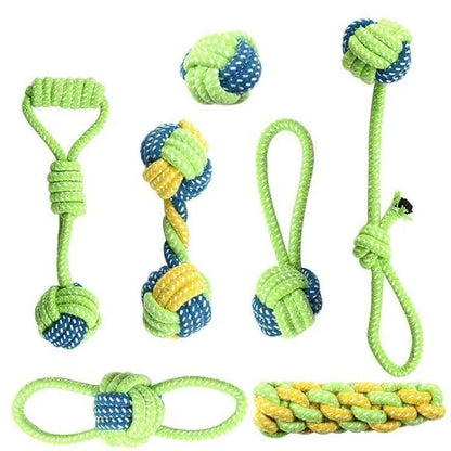 Dog Rope Chew Toy Interactive Cotton Ball Puppy Toy for Small Large Dogs