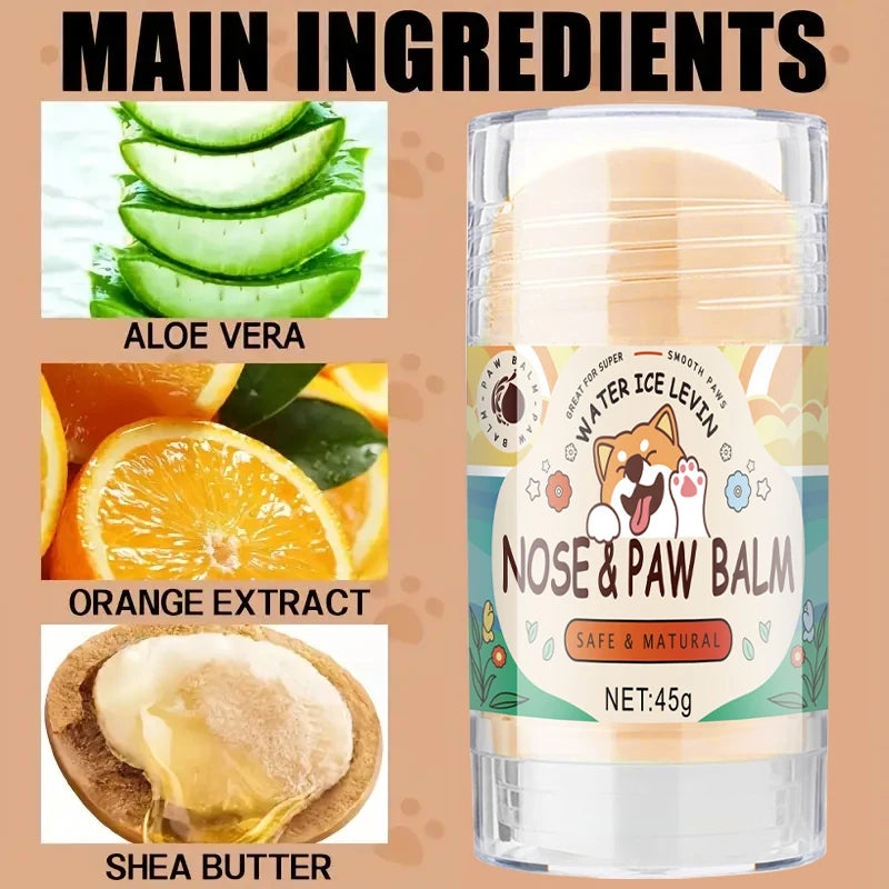 Pet Paw Balm 45g for Dogs & Cats Shea Butter Coconut Oil Moisturizer